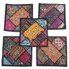 Hand Made Assorted Pattern Patch Embroidered Cushion Covers Set