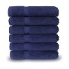 Navy Blue Whole Sale Set of 6 Deluxe Cotton Towels