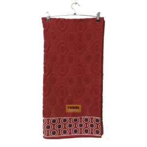 Embroidered Fancy Red Towel