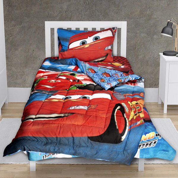 Cars-Printed-3-Piece-Super-Soft-Unisex Kids-Bedroom-Single Bed Set