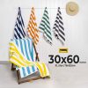 Posh Life Pure Cotton XL Size 30*60 Inch Multi Color Beach & Pool Utopia Cabana Towels