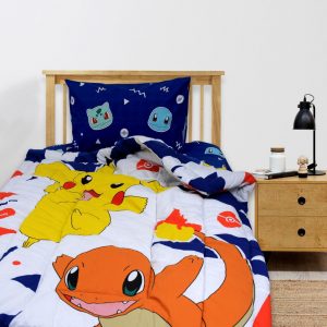 Pokemon-Multicolor-Kids-Single-Bed-Comforter-Bedsheet-Set