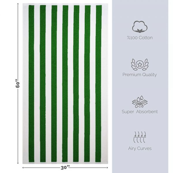 Turkish Cabana Flag Green Imported Towel