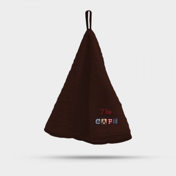 Dark Brown Towel - Embroidered Patch Logo - Smart Towel