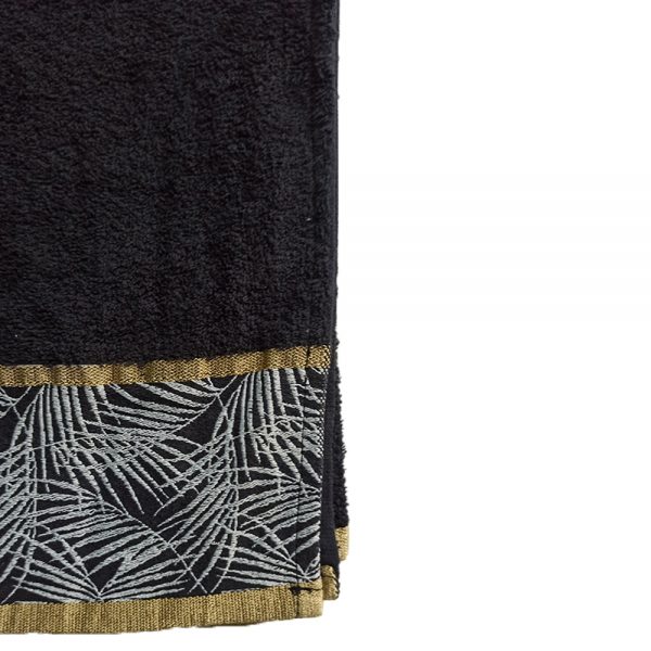 Luxury Home Black Jacquard Towel