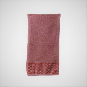 Tea Pink Floral Embroidered Light Weight Towel