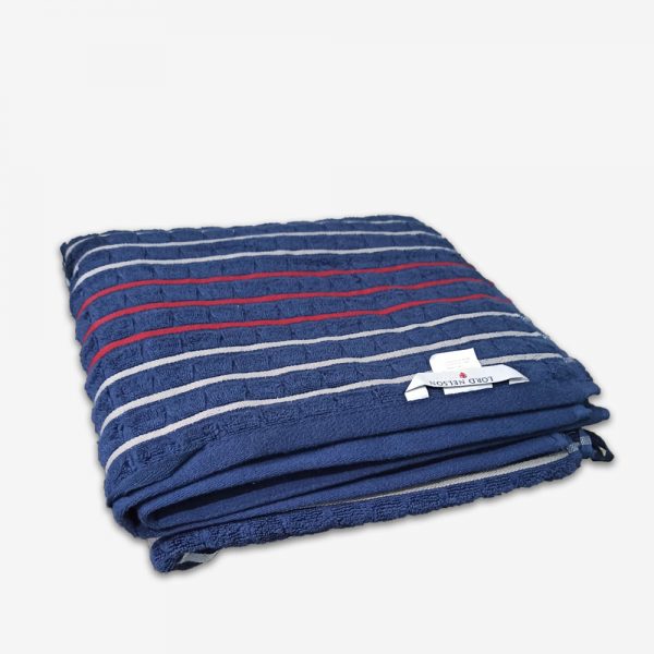 Navy Blue Stripped Fancy Luxury Home Shopping Towel