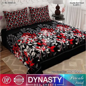 Dynasty Black Floral Bedsheet